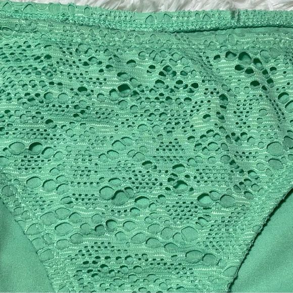 EUC Mossimo Mint Green Crochet Side Tie Bikini Bottom XL - Picture 5 of 13